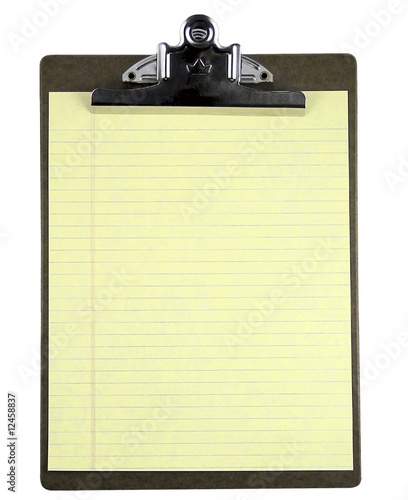 Blank clipboard isolated.