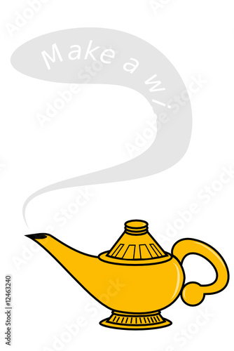 Make a wish genie lamp