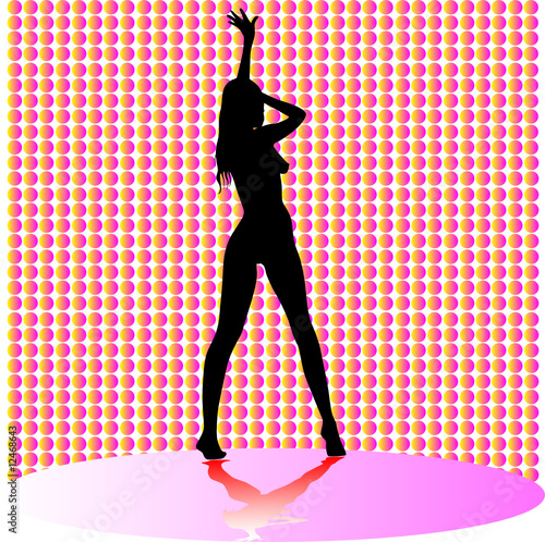 sexy girl of shadow vector silhouettes