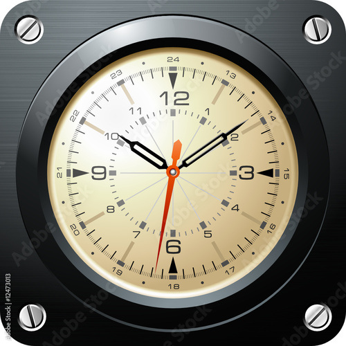Vintage military airplane clock
