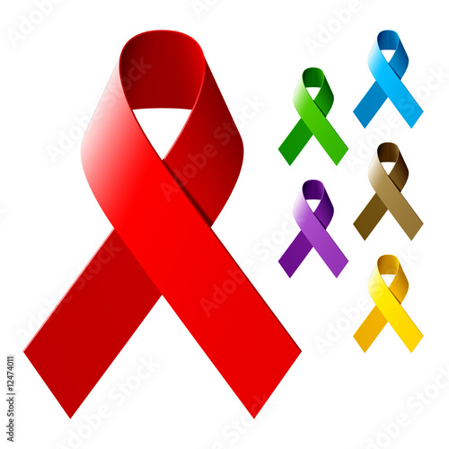 Awareness ribbons. Vector.