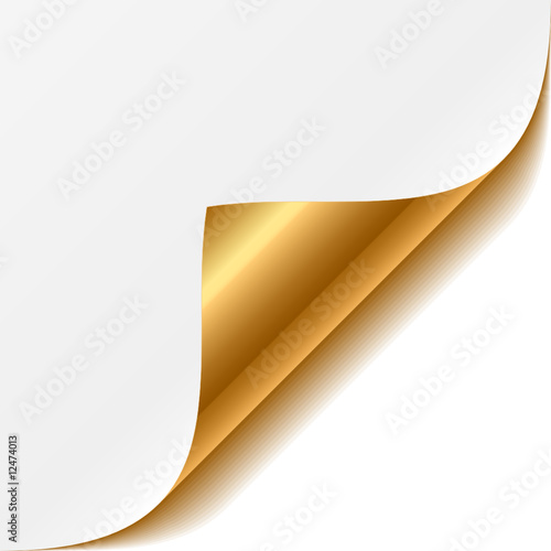 Gold corner. Vector.