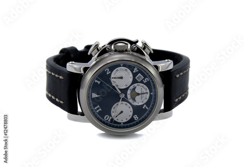 Chronograph watch isolated white background photo