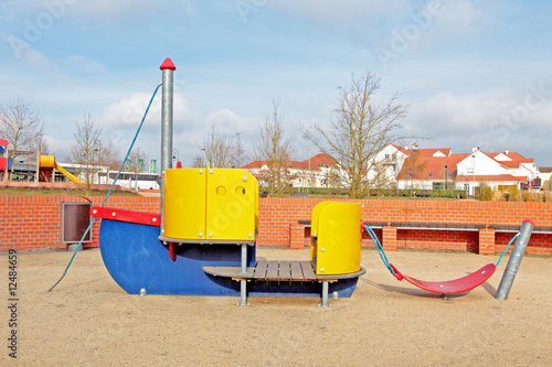 Playground with little boat