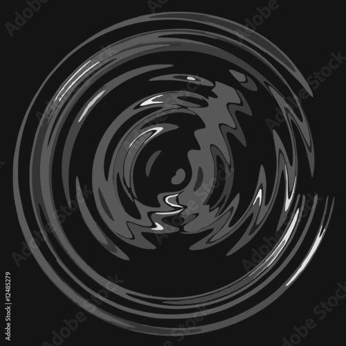 Silky black ripple design