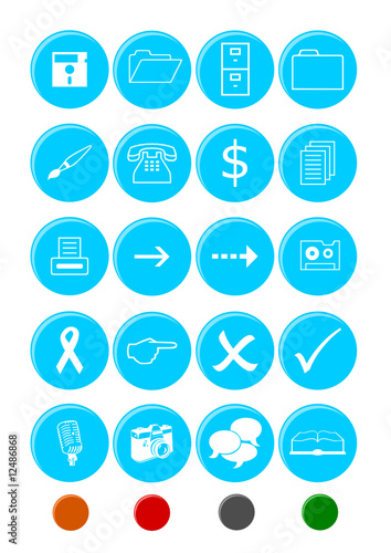 Circle Vector Icon Set 2