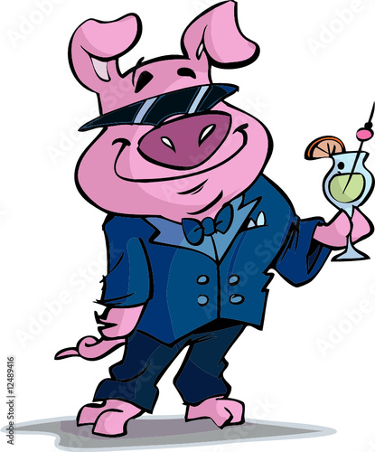 pig in suit