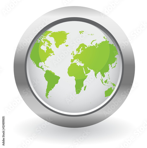 Ecology globe button