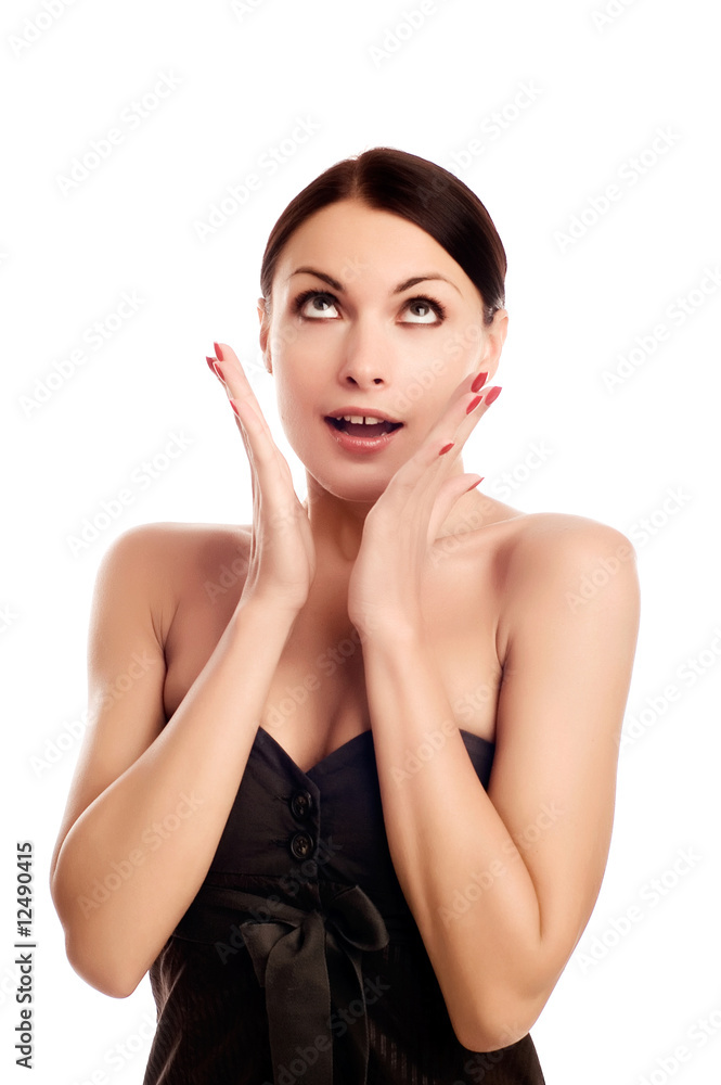Isolated portrait shot of a beautiful caucasian woman Isolated portrait shot of a beautiful caucasian woman