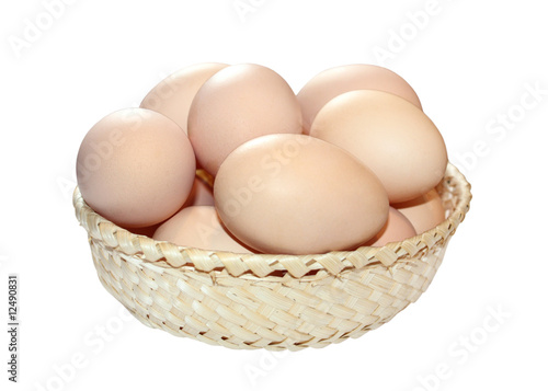 Wallpaper Mural Isolated basket with eggs inside Torontodigital.ca