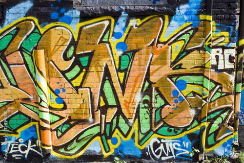 Graffiti-painted wall