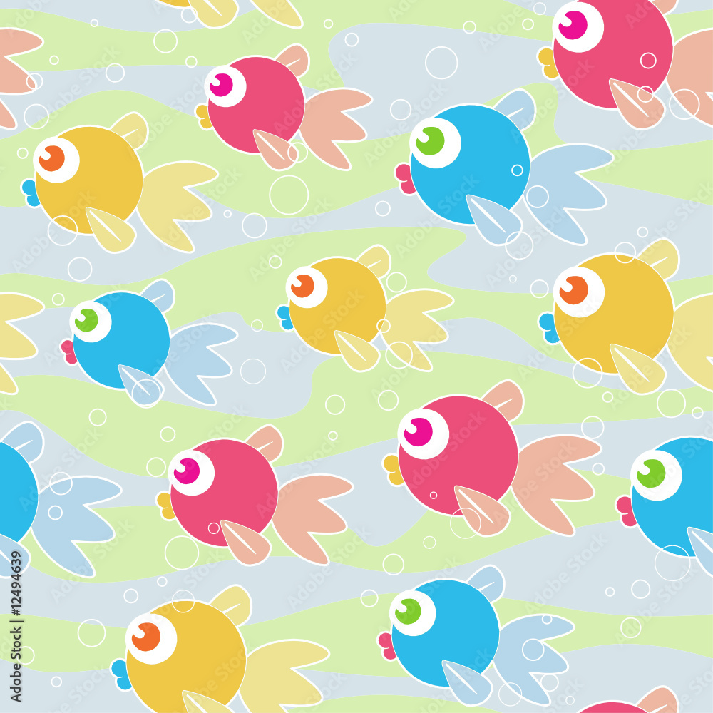 Colorful Fish Seamless Design Colorful Fish Seamless Design