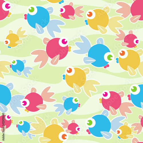 Frenzy Fish Seamless Design © Julie Dreamcatcher