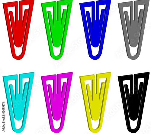 paperclips, vector, plastic