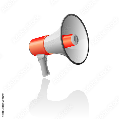 Vector illustration of a bullhorn