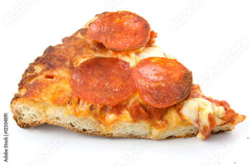Slice of pepperoni pizza