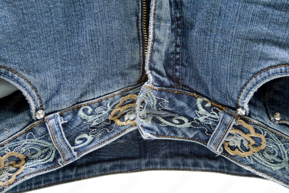 Fotografie Jeans mit Stickerei
