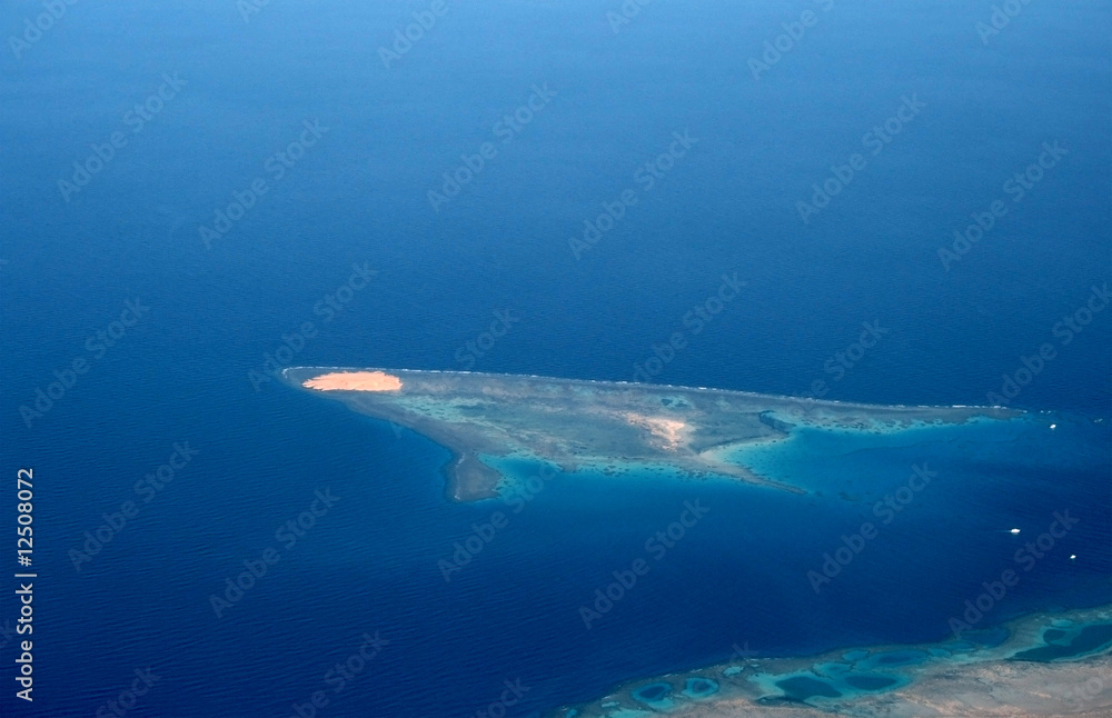 Island in the Red sea(view from plane)