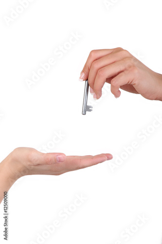 hand give a key