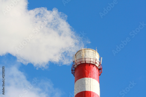 Striped flue of chemical plant