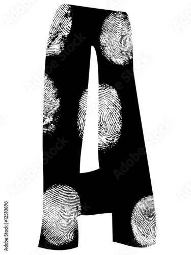 Letter with fingerprints overlaid - A