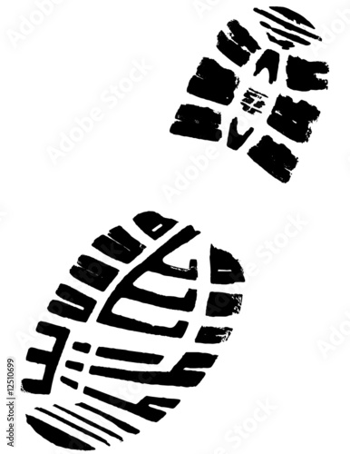 Right Mountain Boot Detailed Vector