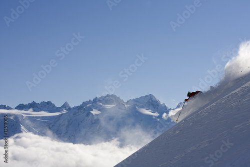 Cuadro en lienzo ski freeride