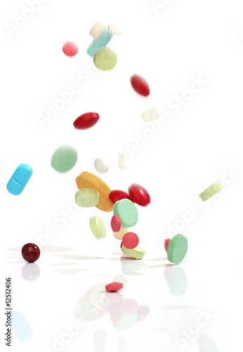 Falling medicine pills