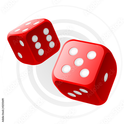 Vector red dices