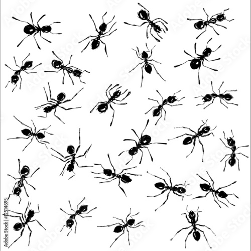 groupe de fourmis travailleuse