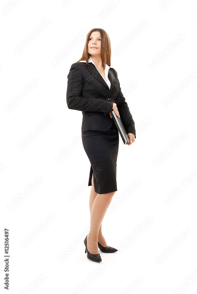 happy successful businesswoman with laptop happy successful businesswoman with laptop