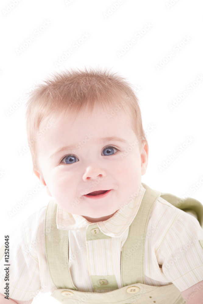 Portrait of adorable blue-eyes baby lying down Portrait of adorable blue-eyes baby lying down