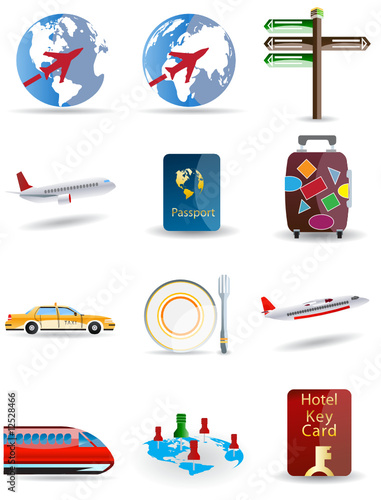 Travel and globe icons