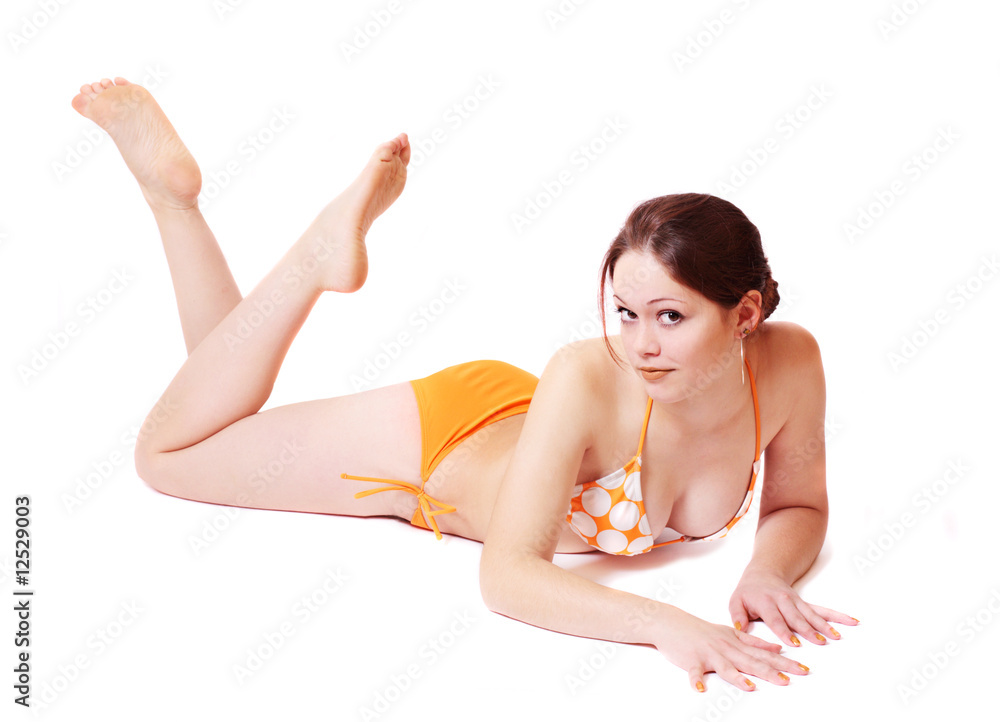 Fototapeta premium beautiful girl isolated on white