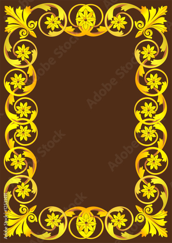 Floral frame ornament