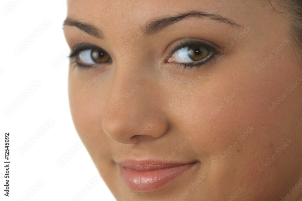 Portrait of young woman with health skin of face Portrait of young woman with health skin of face