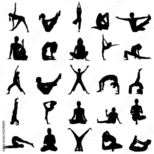 yoga positions vector