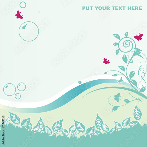 Abstract background with nature symbol