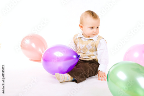 boy with balloons