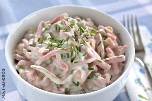 Fleischsalat, Salat mit Fleischwurst