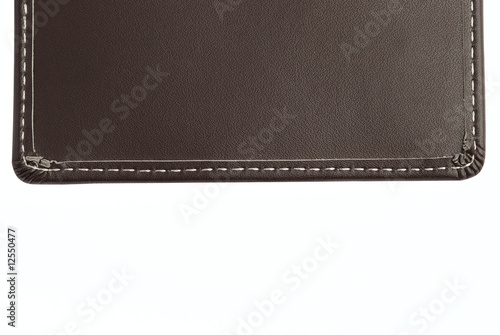 Wallpaper Mural Brown leather pattern with thread stitches Torontodigital.ca