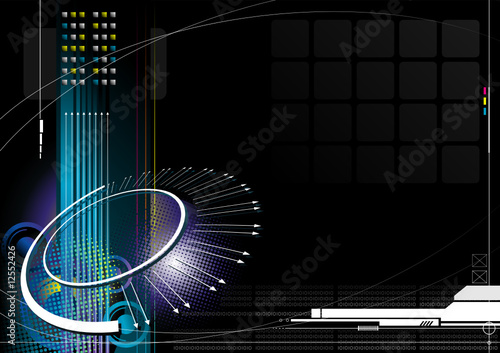 Vector illustration of High-tech infinity concept background.