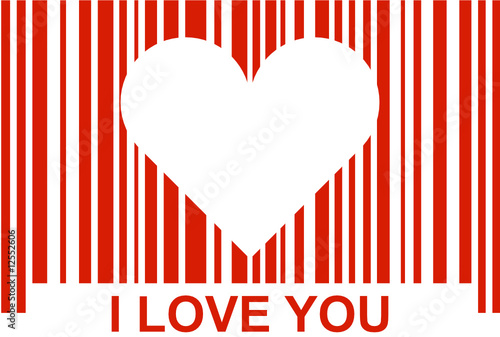 Strichcode "I LOVE YOU"