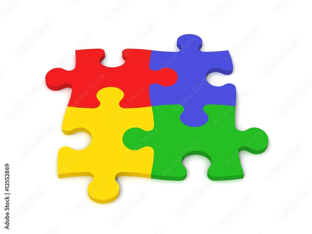 puzzle-teile bunt perspektivisch puzzle-teile bunt perspektivisch