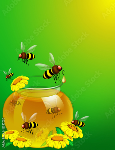Api e Miele-Bees and Honey-Abeilles et miel