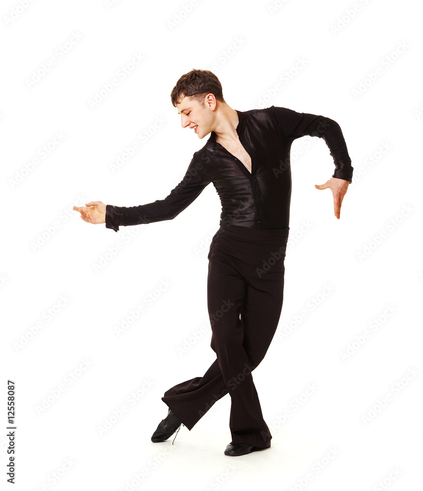 elegance dancer in black suit elegance dancer in black suit