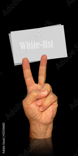 visit card holder for white list