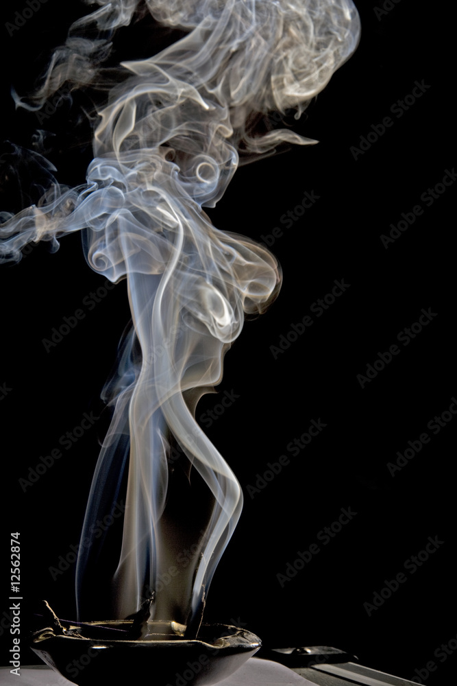 Fototapeta premium Smoke on a black background