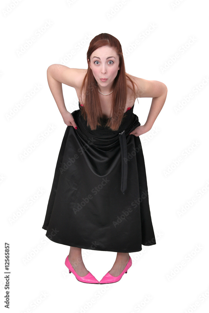 Naklejka premium funny woman in black