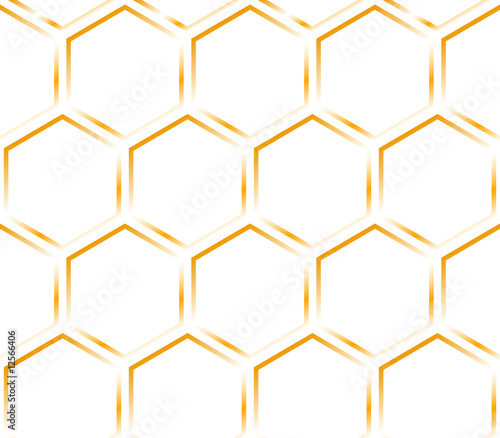 Hexagon orange texture. Pattern.